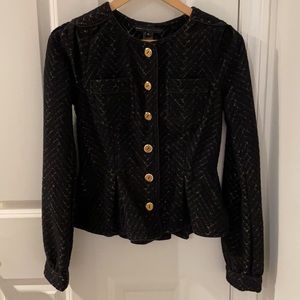 Marc by Marc Jacobs Black and Gold Jacket XS